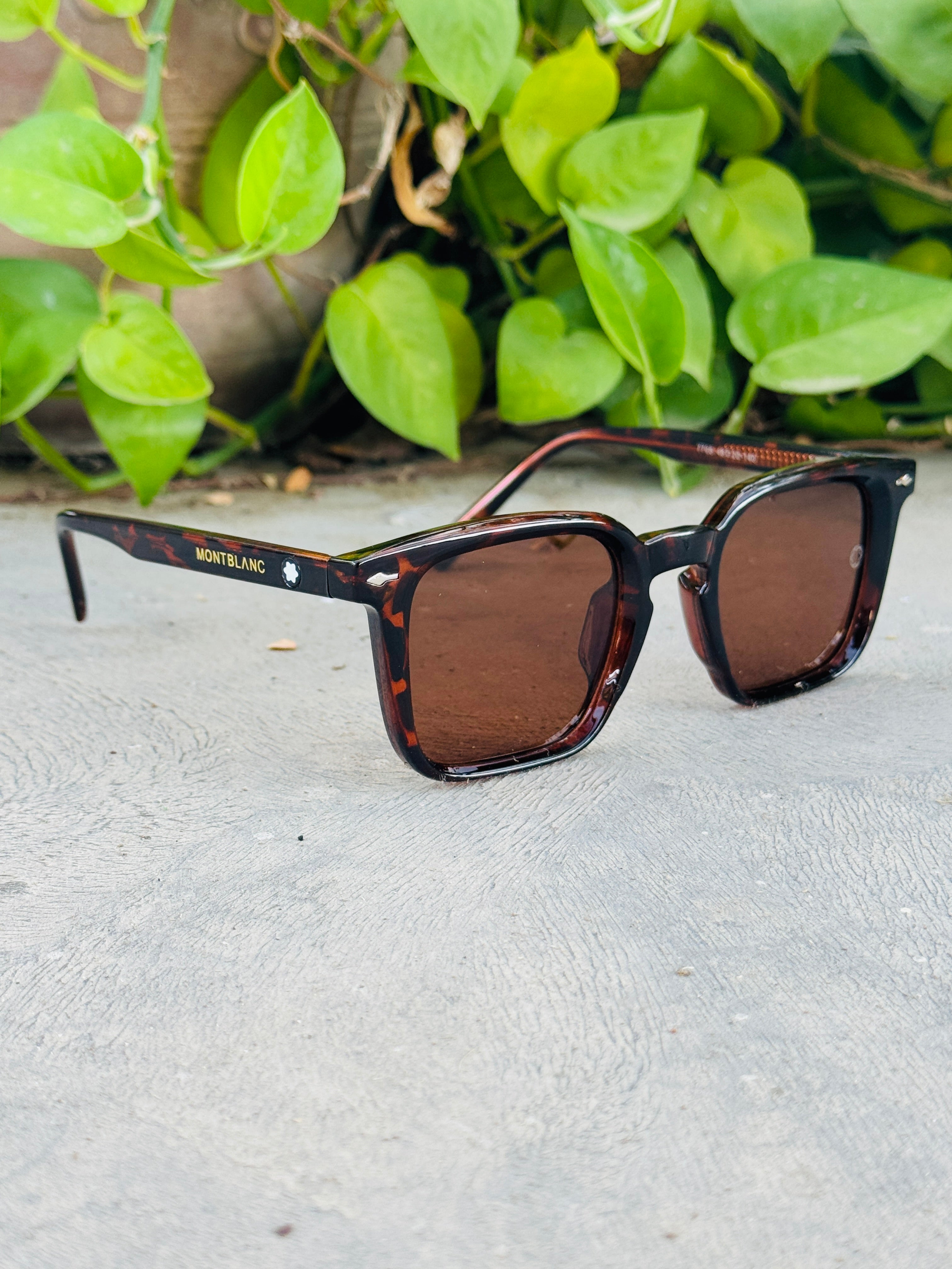 Mont Blanc – 7705 – 48 - Tortoise – Acetate  – Sunglasses - Unisex