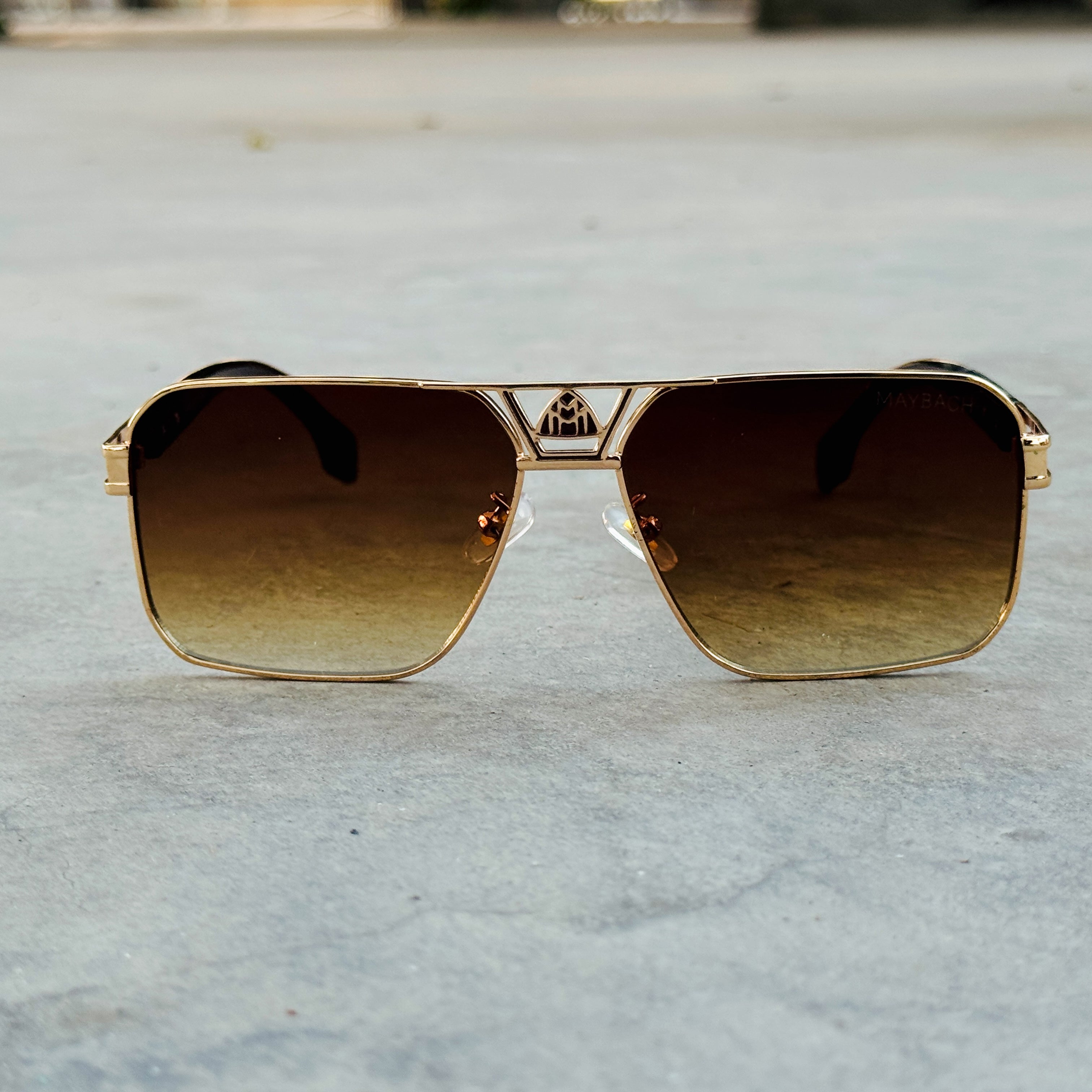 Maybach – 22106 – 58 – Golden Brown – Metal – Sunglasses – Unisex