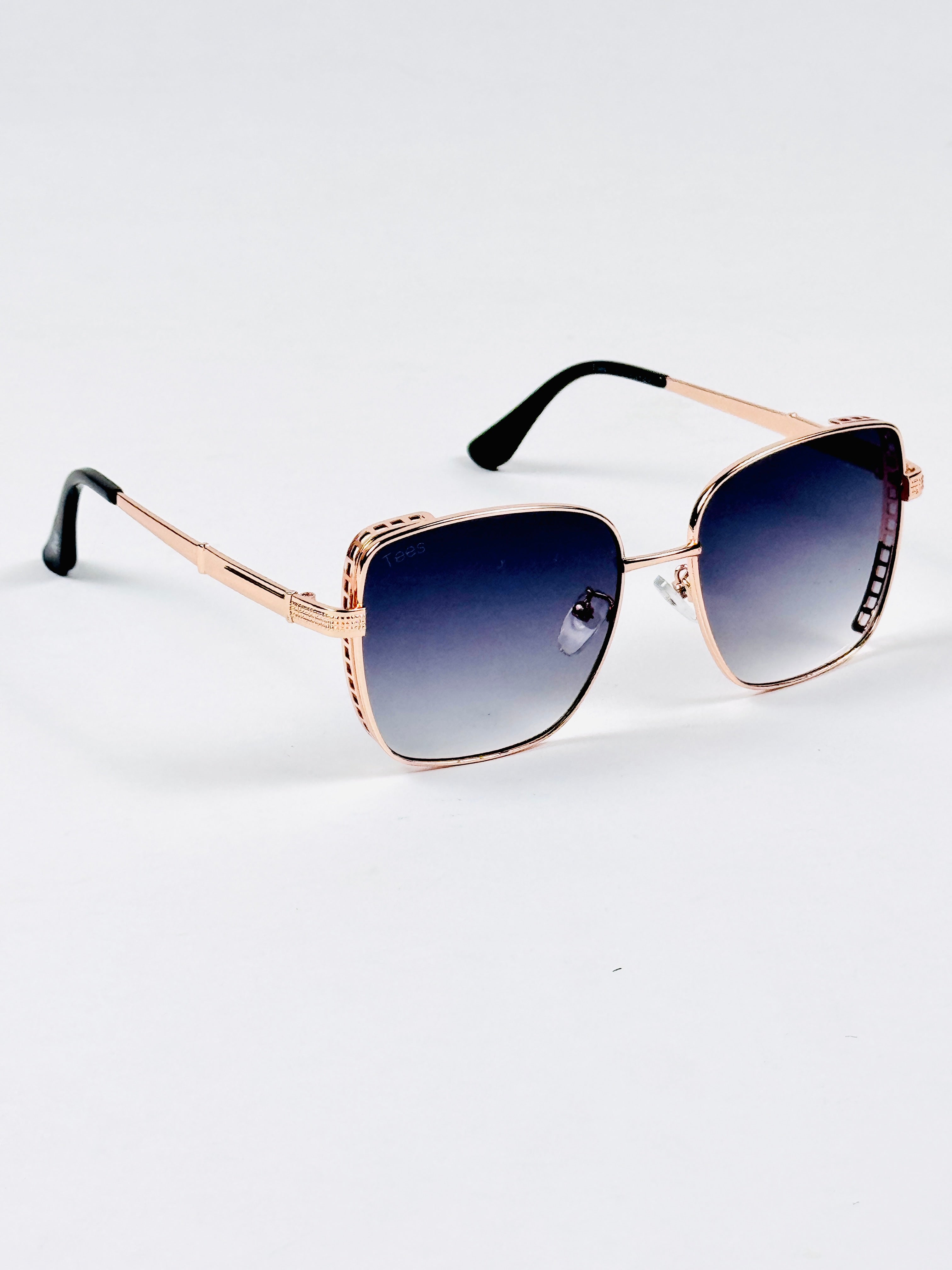Tees – 2058 – 53 – Rose Gold – Metal – Sunglasses – Ladies