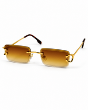 Cartier – CT00920 – 53 – Golden Brown Gradient – Metal - Sunglasses – Rimless - Unisex