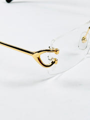 Cartier – 0488 – 56 – Golden - Metal - Optics – Unisex - Premium