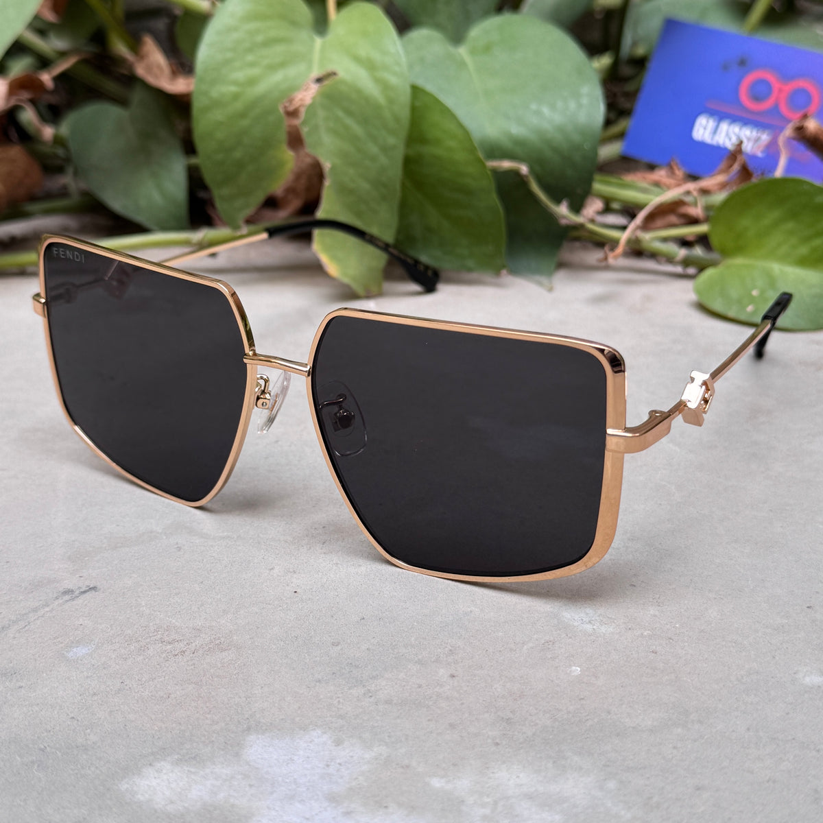 Fendi  – 4014 - 59 – Golden Black – Metal - Sunglasses – Ladies - Premium