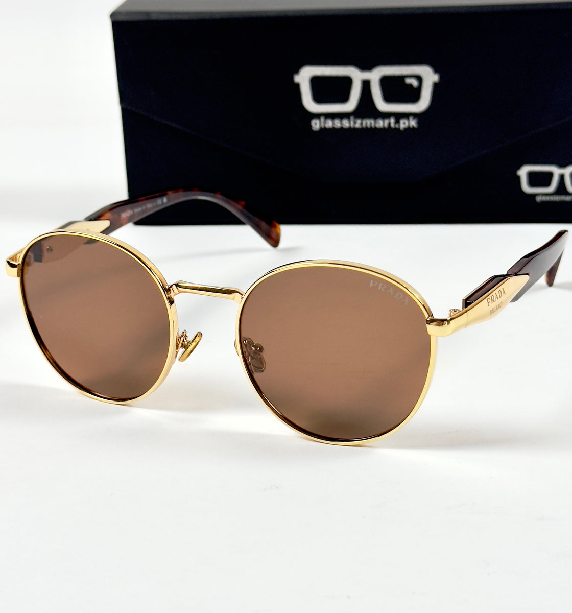 Prada – 56ZS – 54 – Golden Brown – Metal – Sunglasses – Unisex