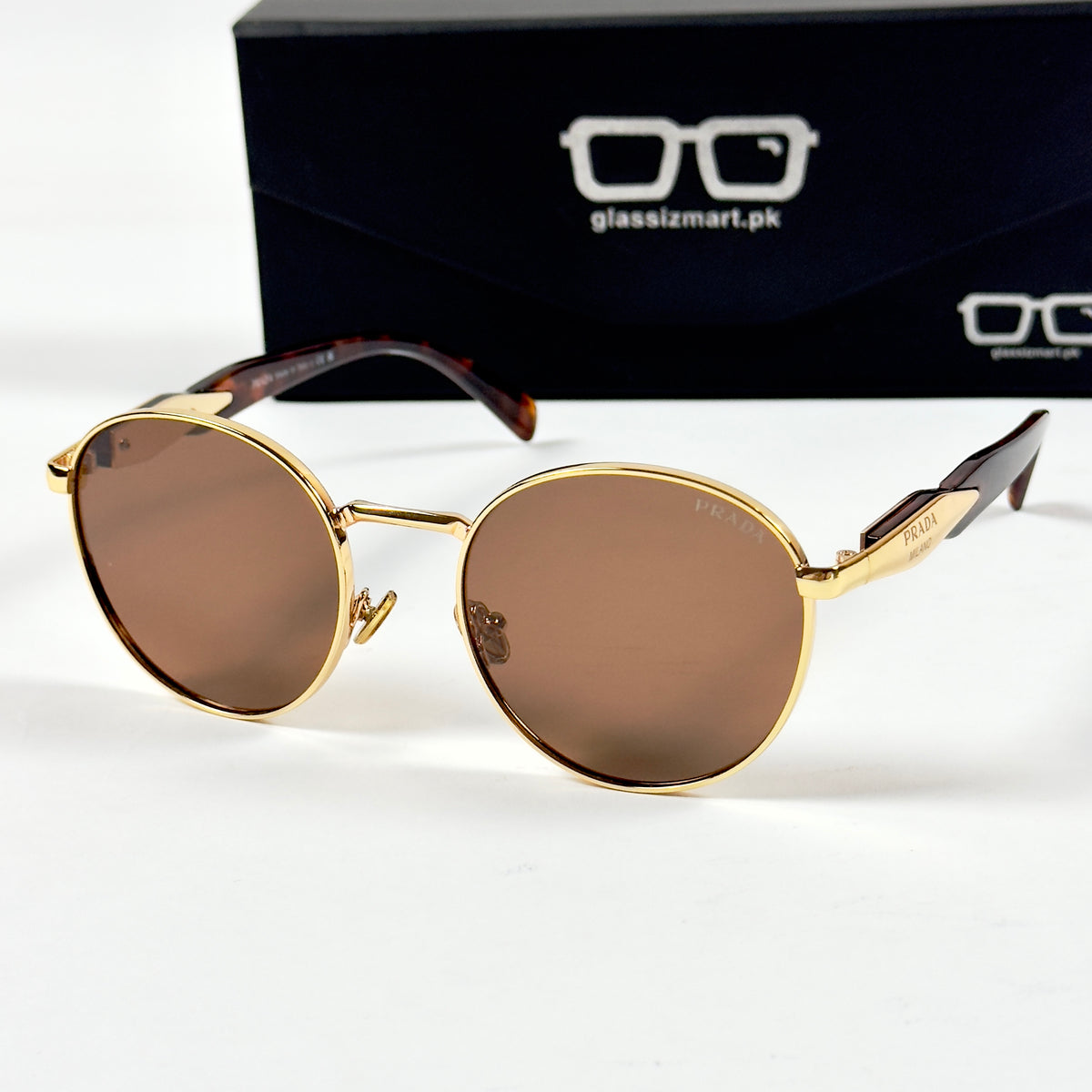 Prada – 56ZS – 54 – Golden Brown – Metal – Sunglasses – Unisex