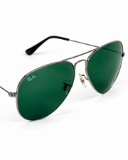 Rayban – 3026 – 62 – Grey Green – Metal – Sunglasses – Unisex - Premium