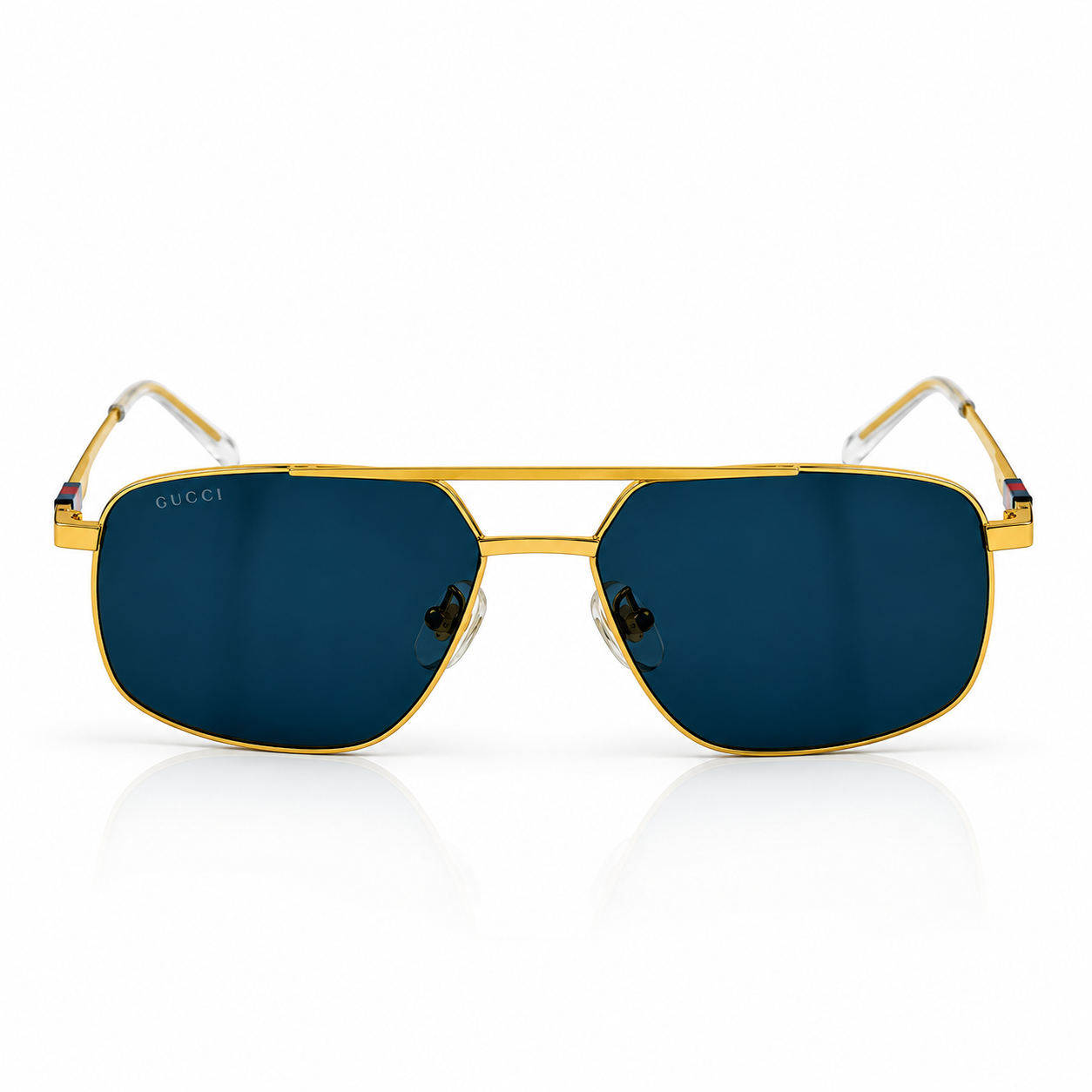 Gucci – 1676 - 58 – Golden Black - Metal - Sunglasses – Unisex - Premium
