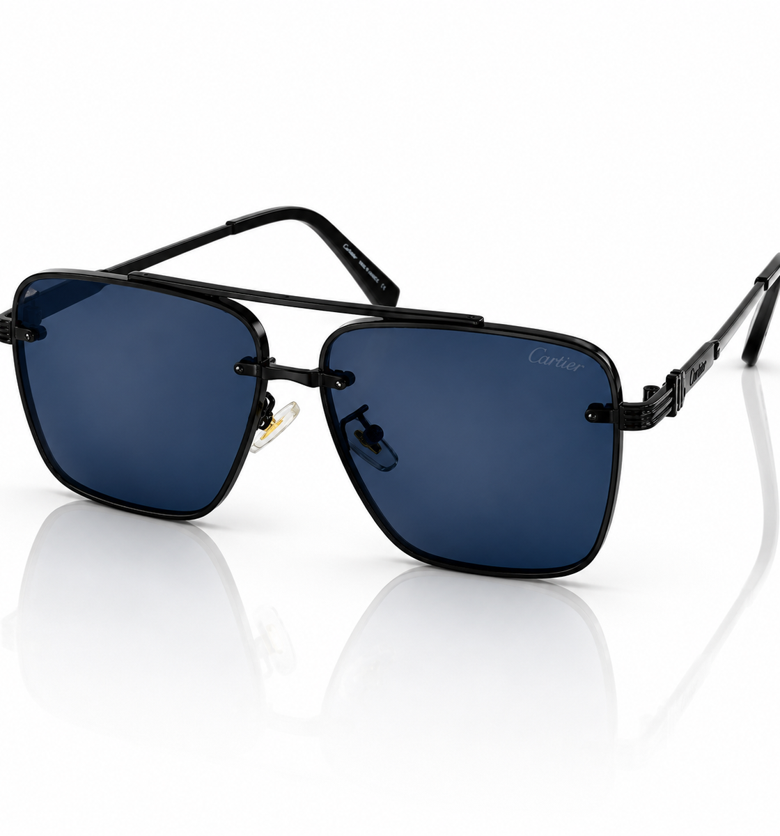 Cartier – 22391 – 58 – Black – Metal – Sunglasses – Unisex