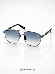 RayBan – 3659 – 55 – Grey Blue –  Metal - Sunglasses – Unisex - Premium