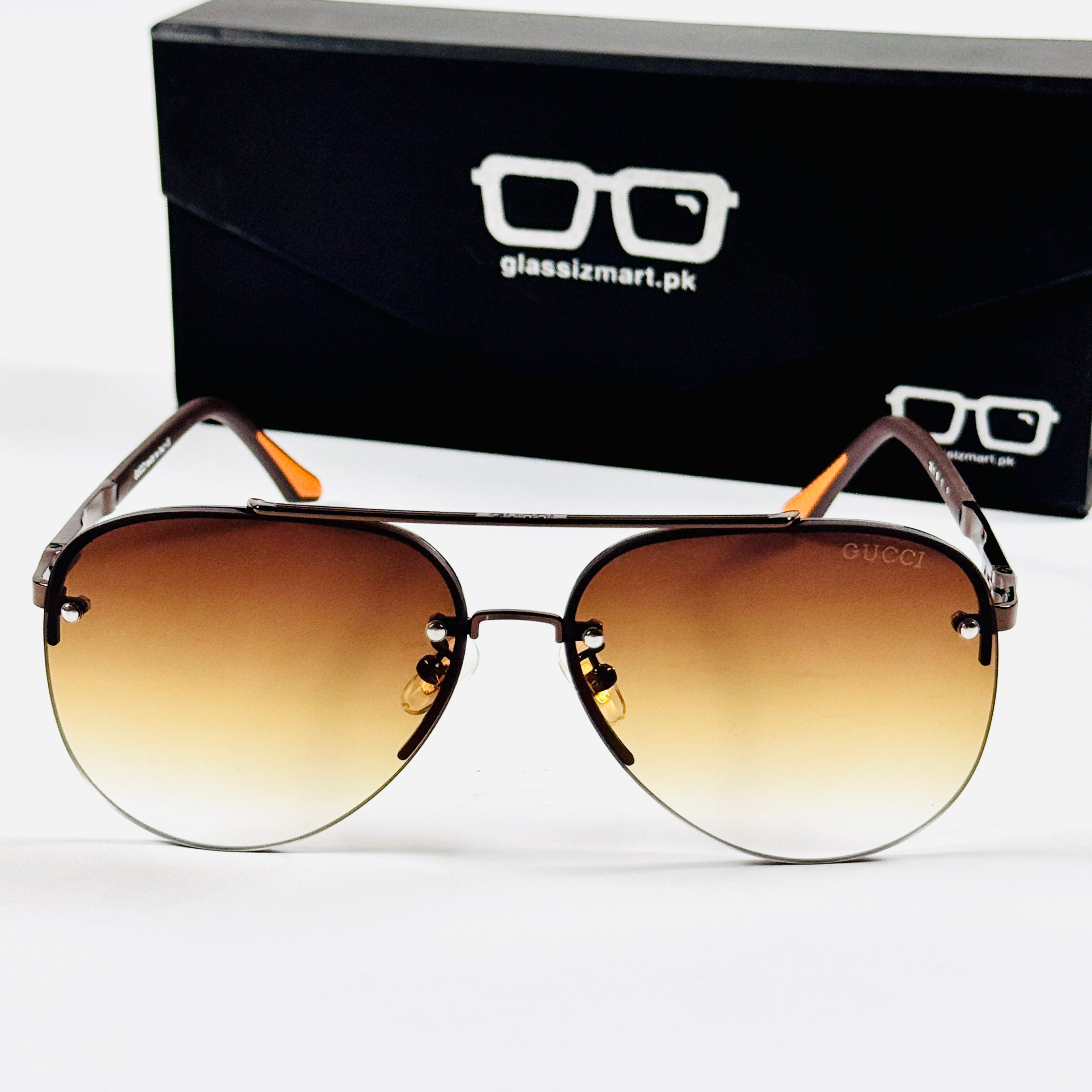 Gucci – 22317 – 60 – Brown – Metal – Sunglasses – Unisex