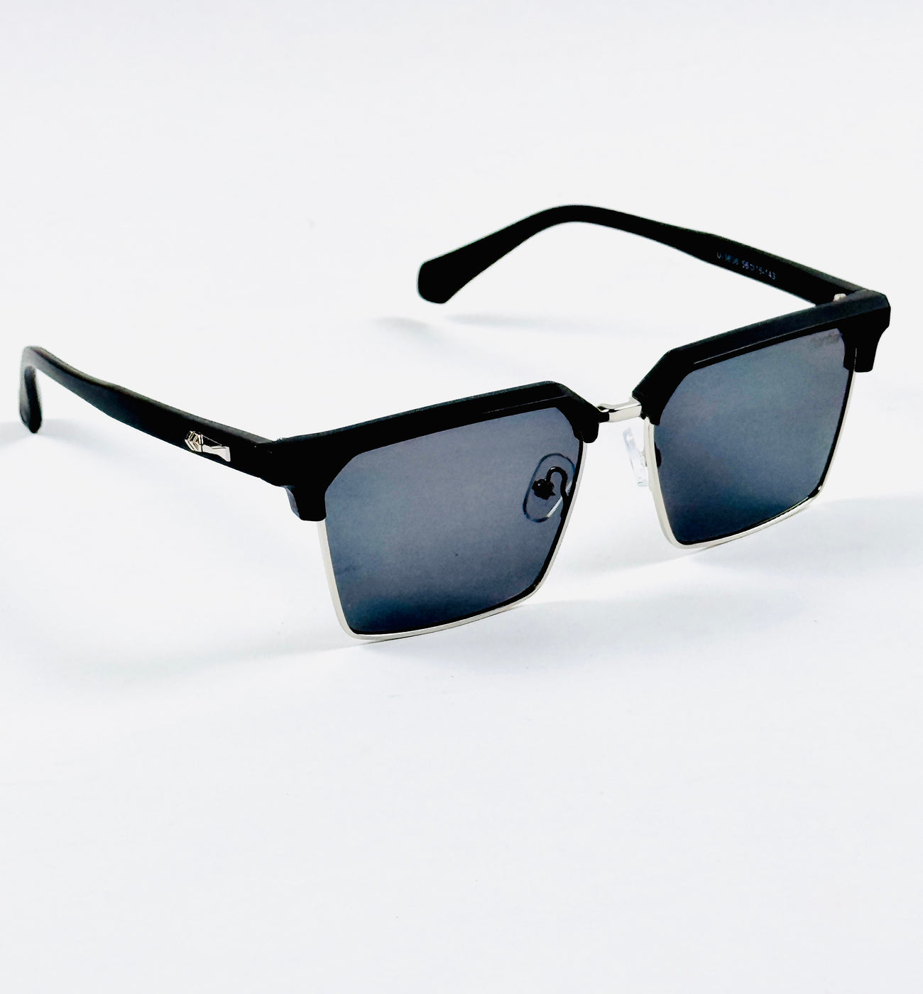 Cartier – 3636 – 56 – Silver Black - Acetate - Metal - Sunglasses – Unisex