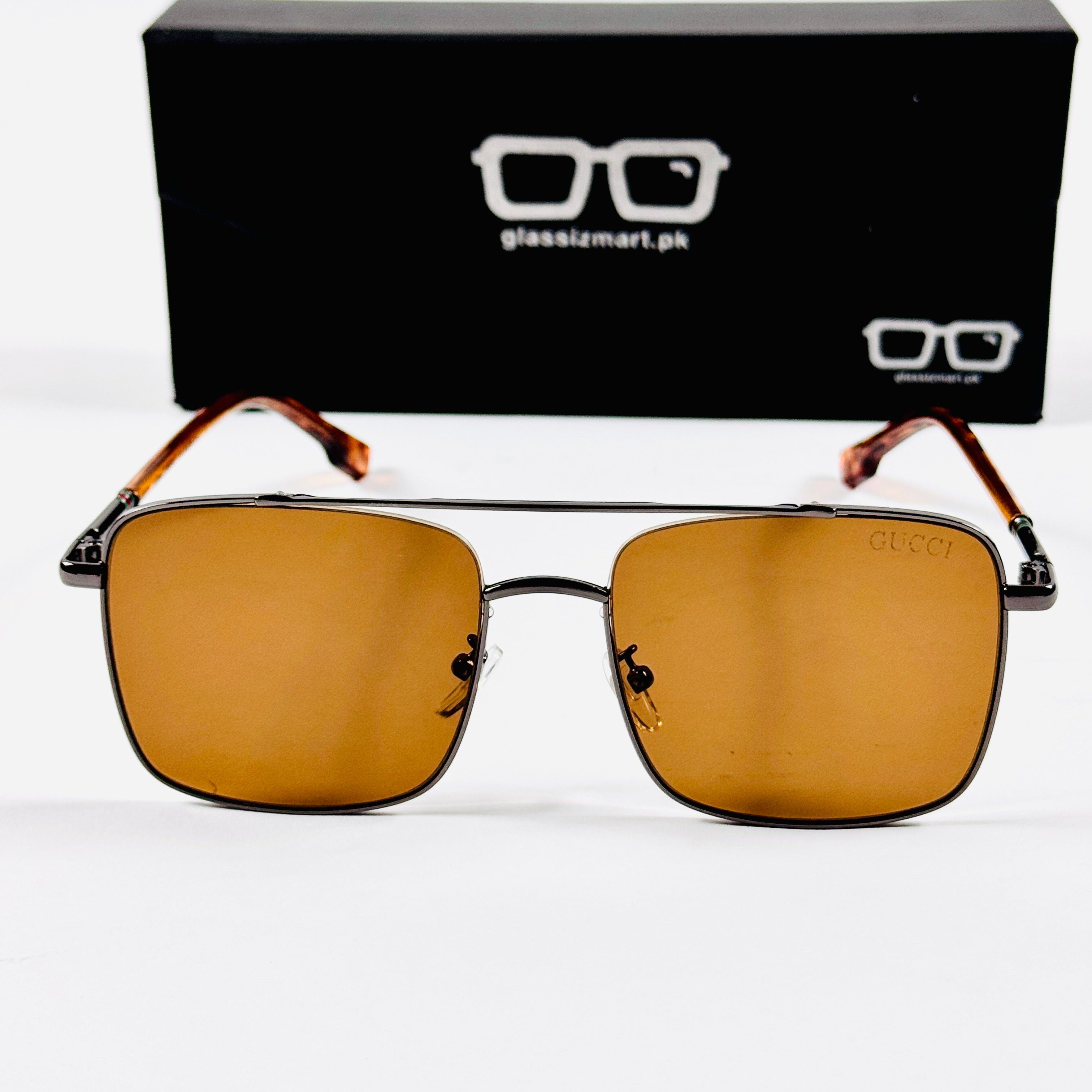 Gucci – 6143 – 56 – Tortoise Brown – Metal – Sunglasses – Unisex