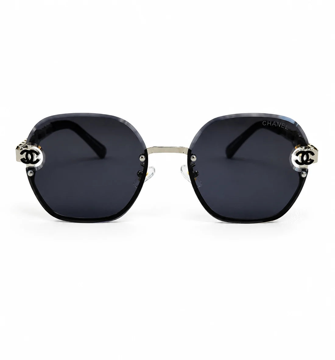 Chanel – 95053 - 60 – Silver Black – Metal - Sunglasses – Ladies
