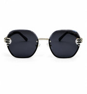 Chanel – 95053 - 60 – Silver Black – Metal - Sunglasses – Ladies