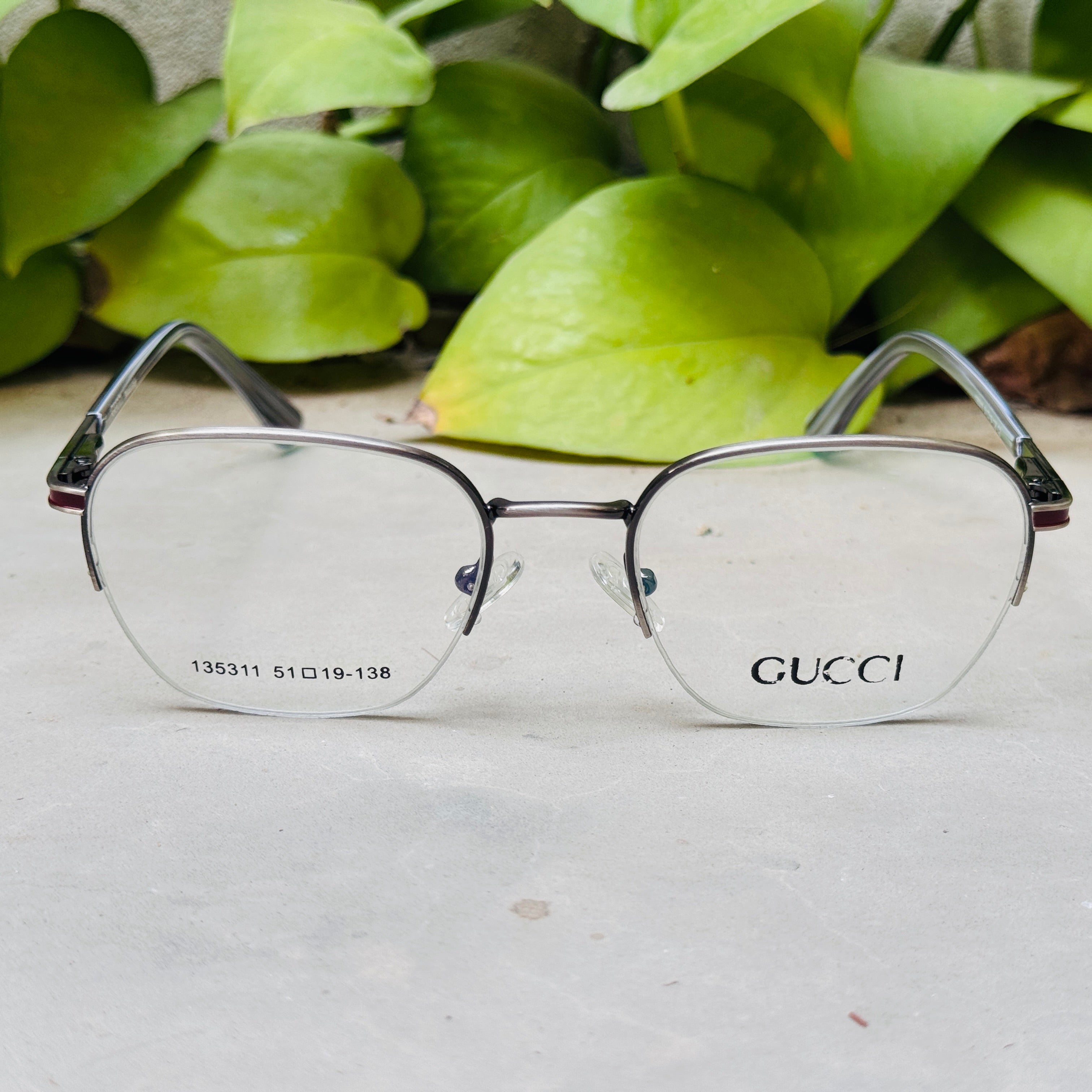 Gucci – 135311 – 51 – Grey –  Metal - Optics – Unisex