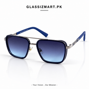 Armani – 58446 - 53 – Silver Blue - Metal - Sunglasses – Unisex