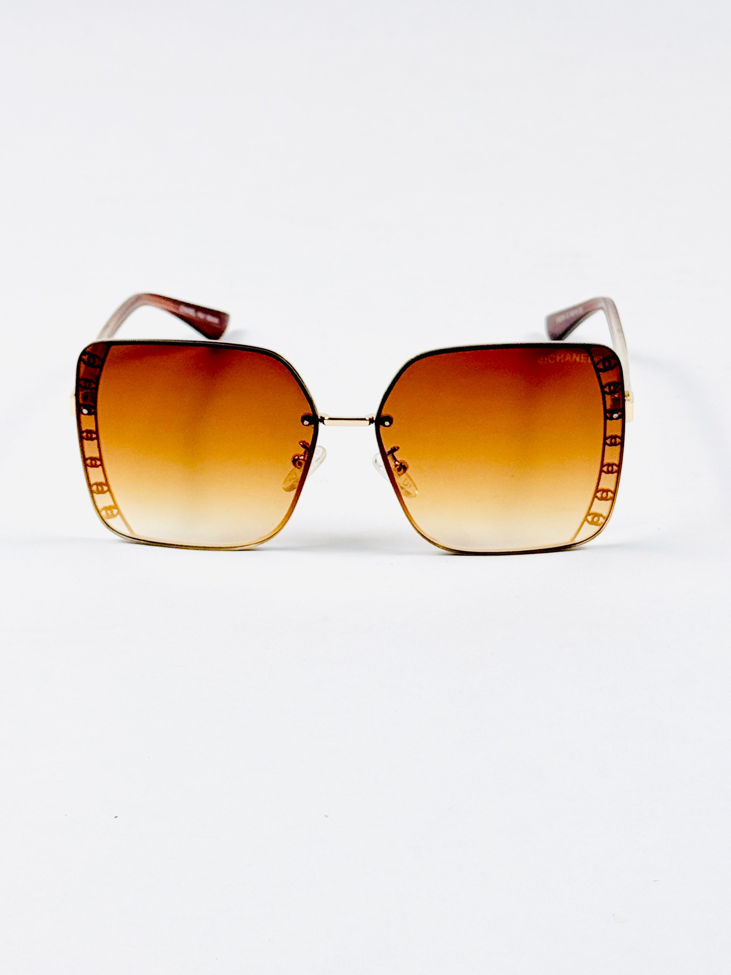 Chanel – 2204 – 56 – Golden Brown – Metal – Sunglasses – Ladies