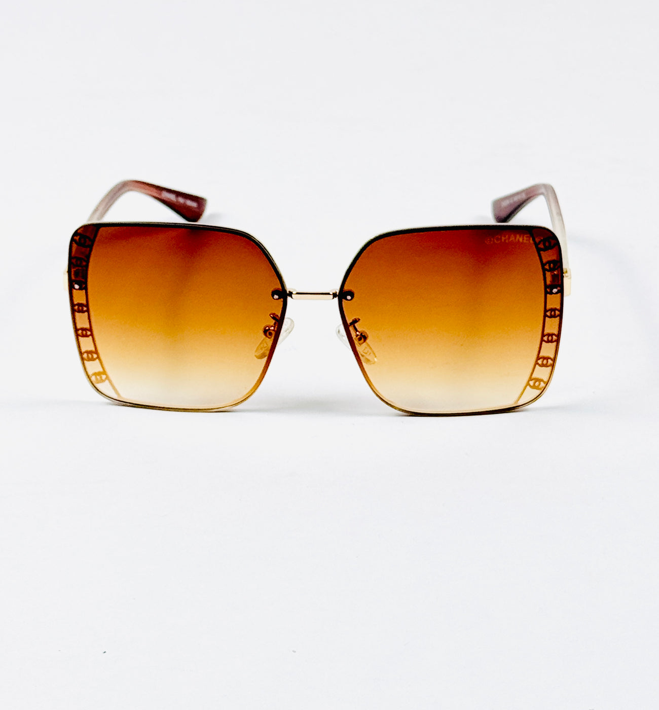 Chanel – 2204 – 56 – Golden Brown – Metal – Sunglasses – Ladies