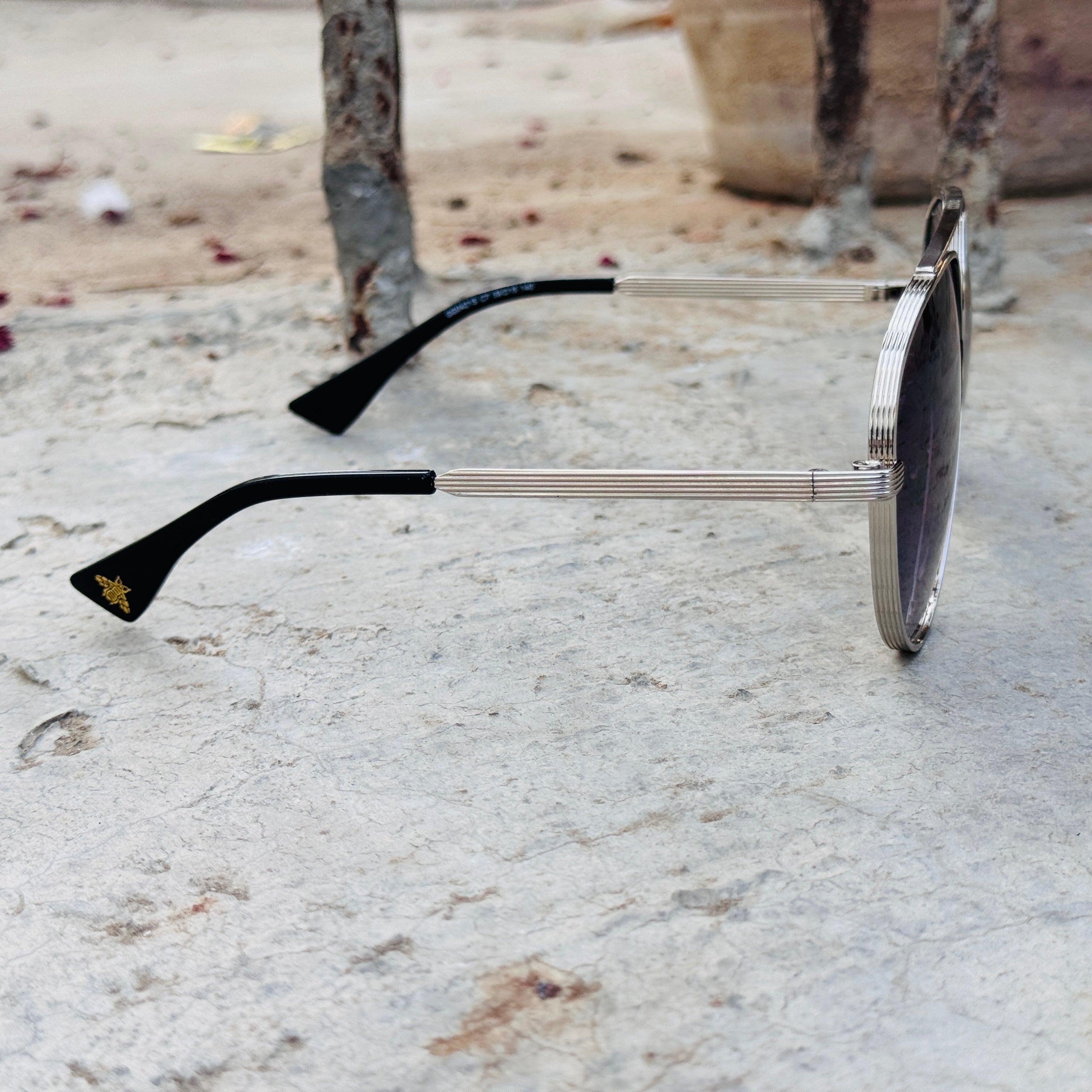 Gucci – 0421 - 59 – Silver Black Gradient - Metal - Sunglasses – Unisex - Premium