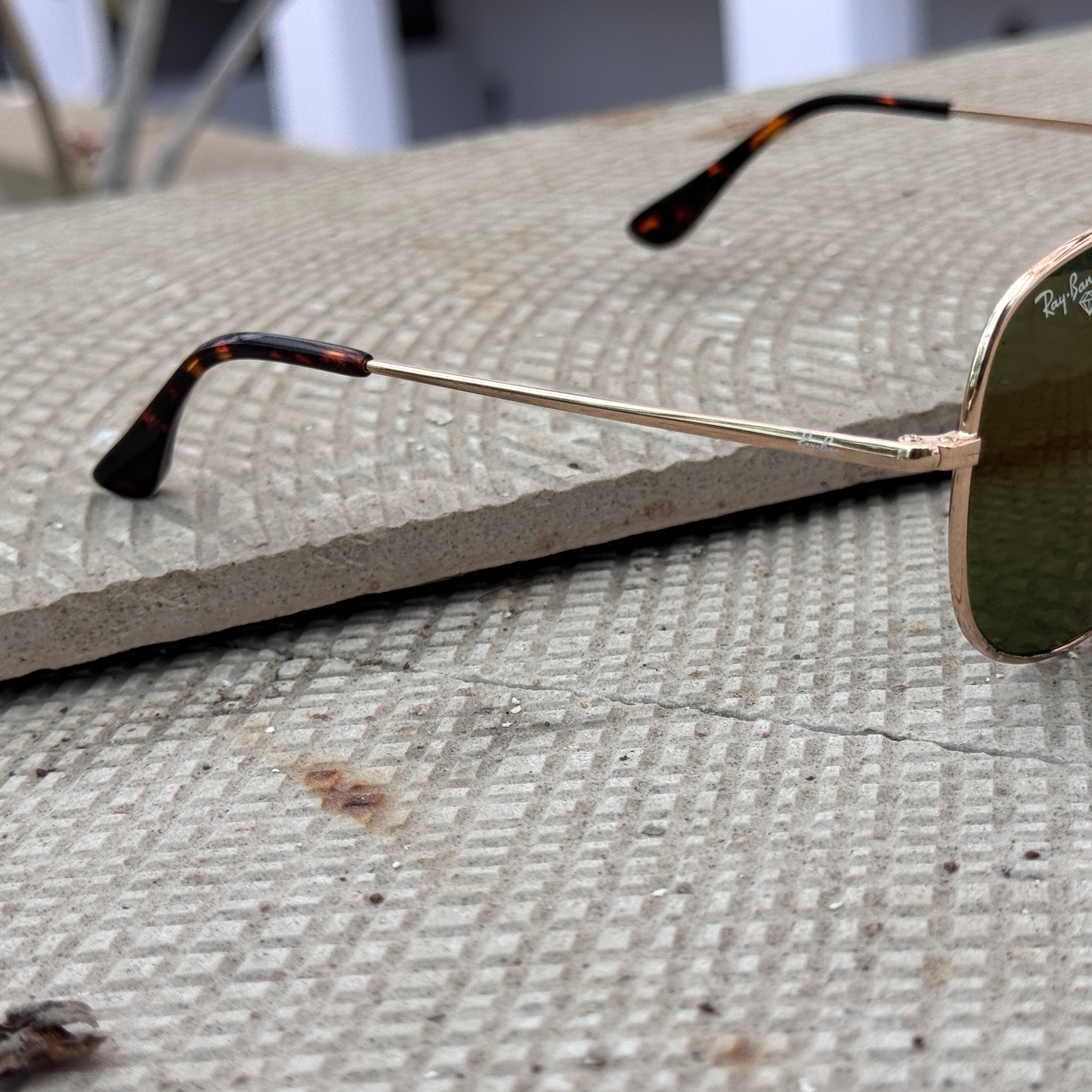 Rayban – 3035 – 62 – Golden Green Mercury – Metal – Sunglasses – Unisex - Premium