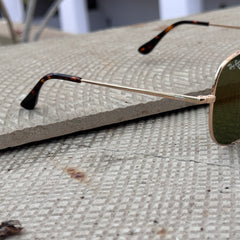 Rayban – 3035 – 62 – Golden Green Mercury – Metal – Sunglasses – Unisex - Premium