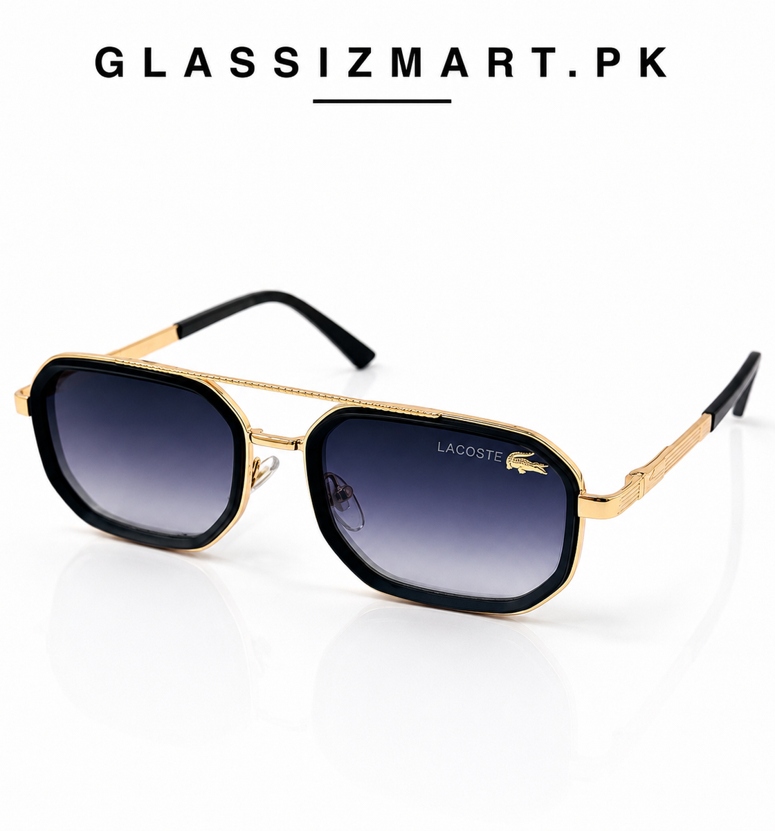 Lacoste – 9005 – 58 – Golden Black Gradient – Metal – Sunglasses – Unisex