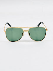 Cartier – 9664 - 58 – Golden Green - Metal - Sunglasses – Unisex - Premium
