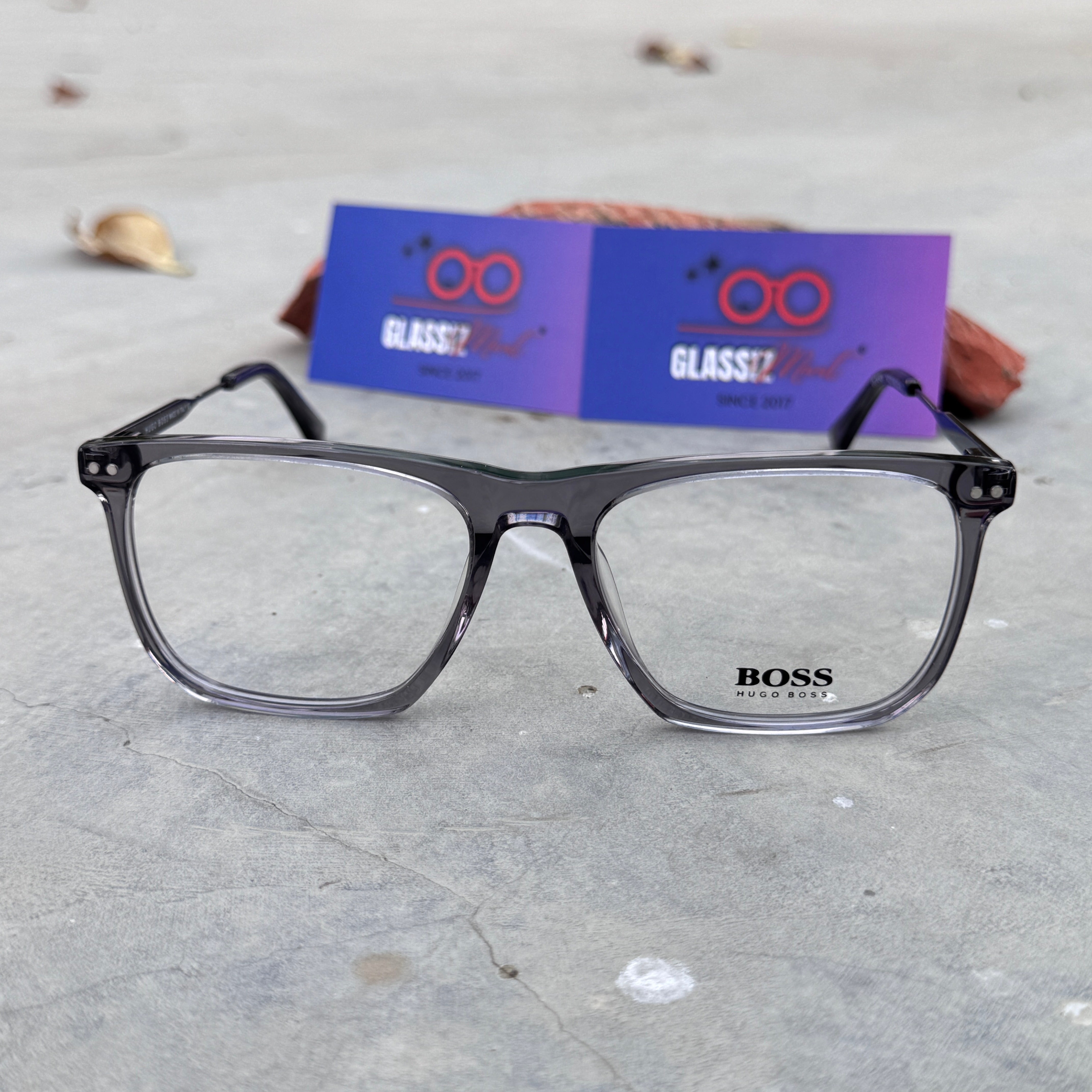 Boss – 4342 – 54 – Grey - Acetate- Metal - Optics – Unisex - Premium