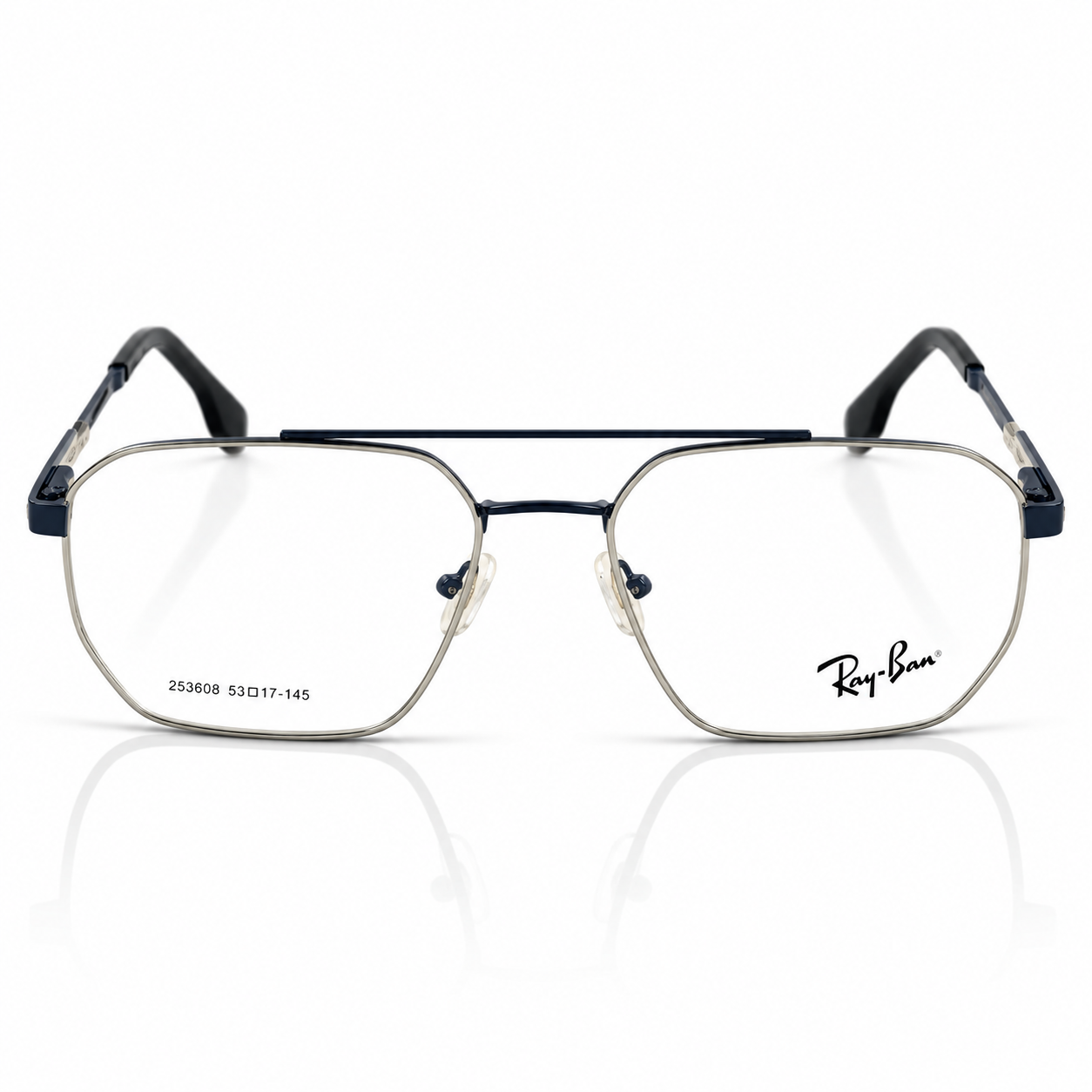 Rayban – 253608 – 53 - Silver Black – Metal – Optics - Unisex