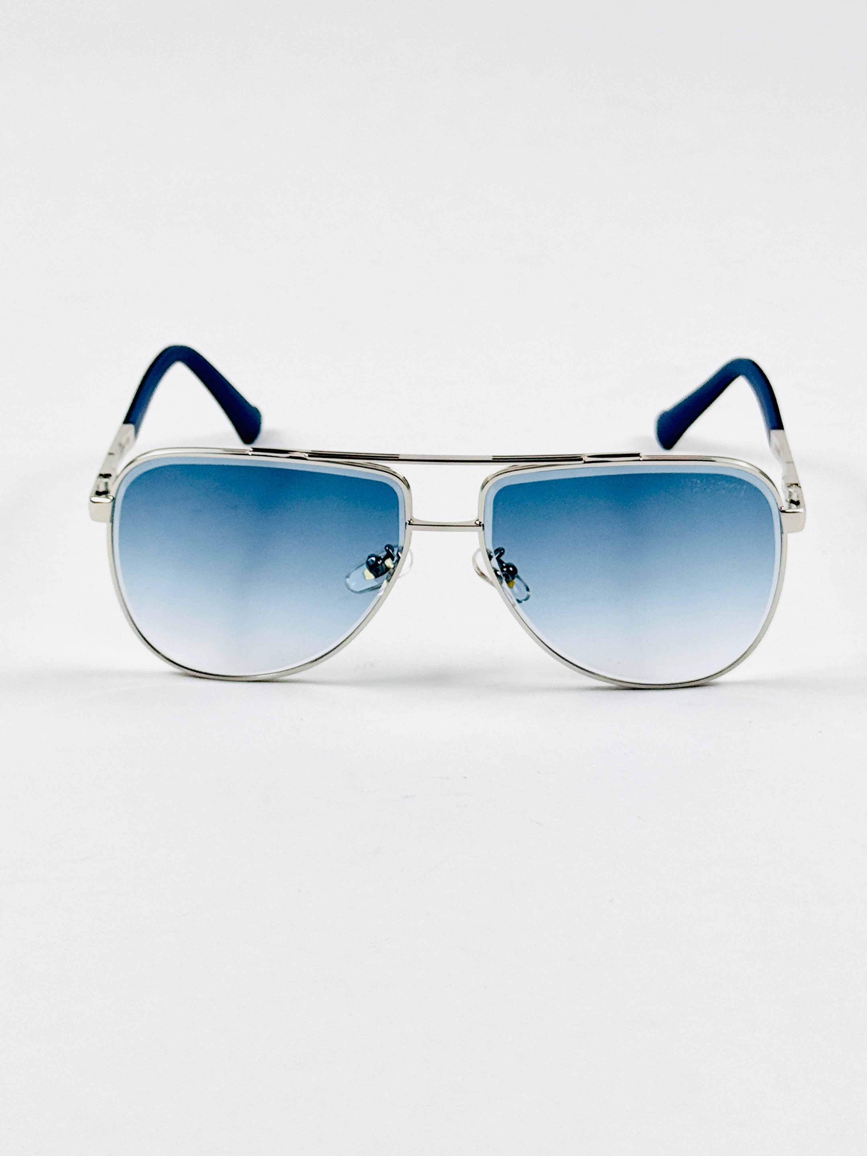Gucci – 23408 – 60 – Silver Blue – Metal – Sunglasses – Unisex