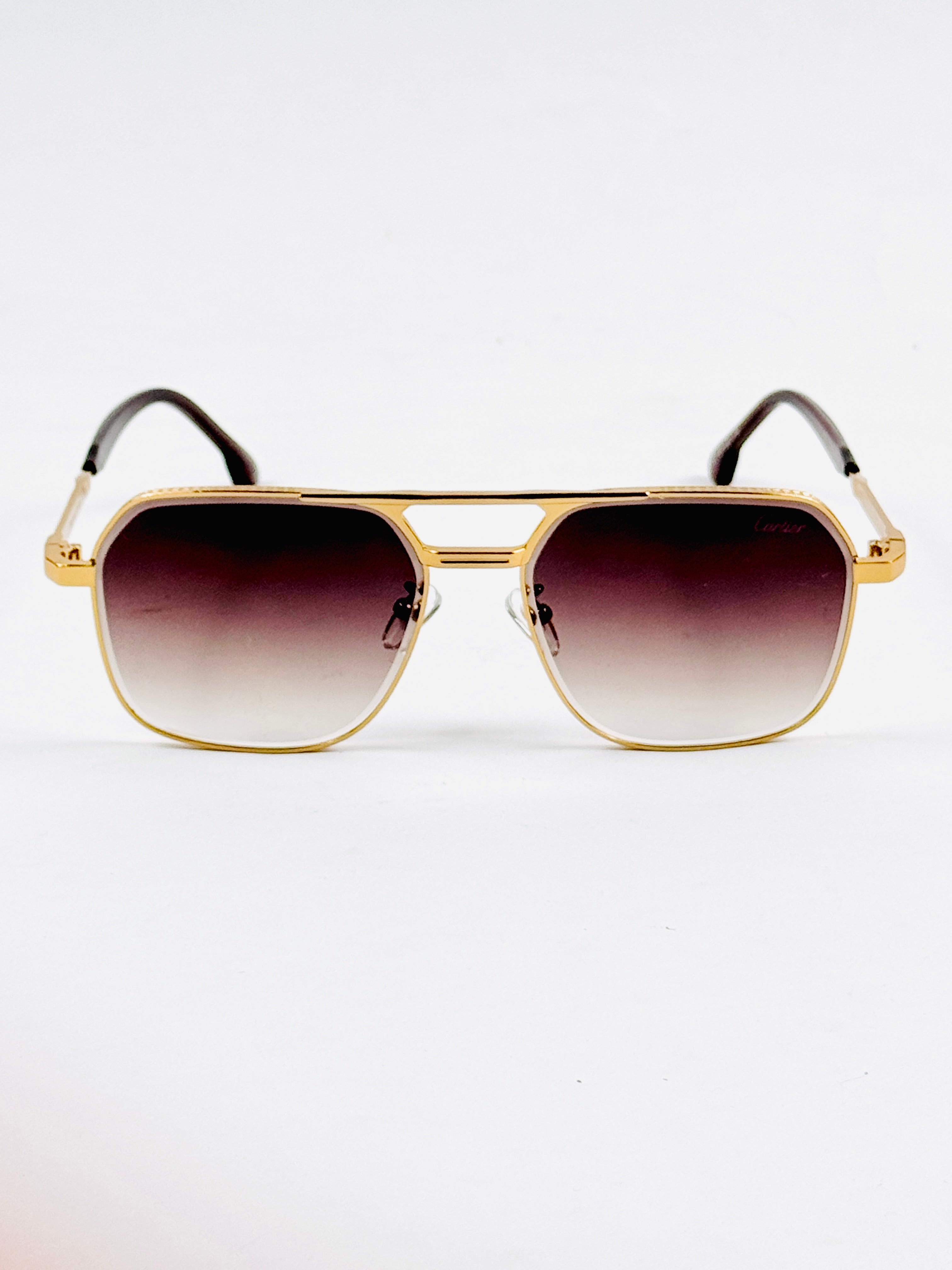 Cartier – 2627 – 44 – Golden Brown – Metal – Sunglasses – Unisex