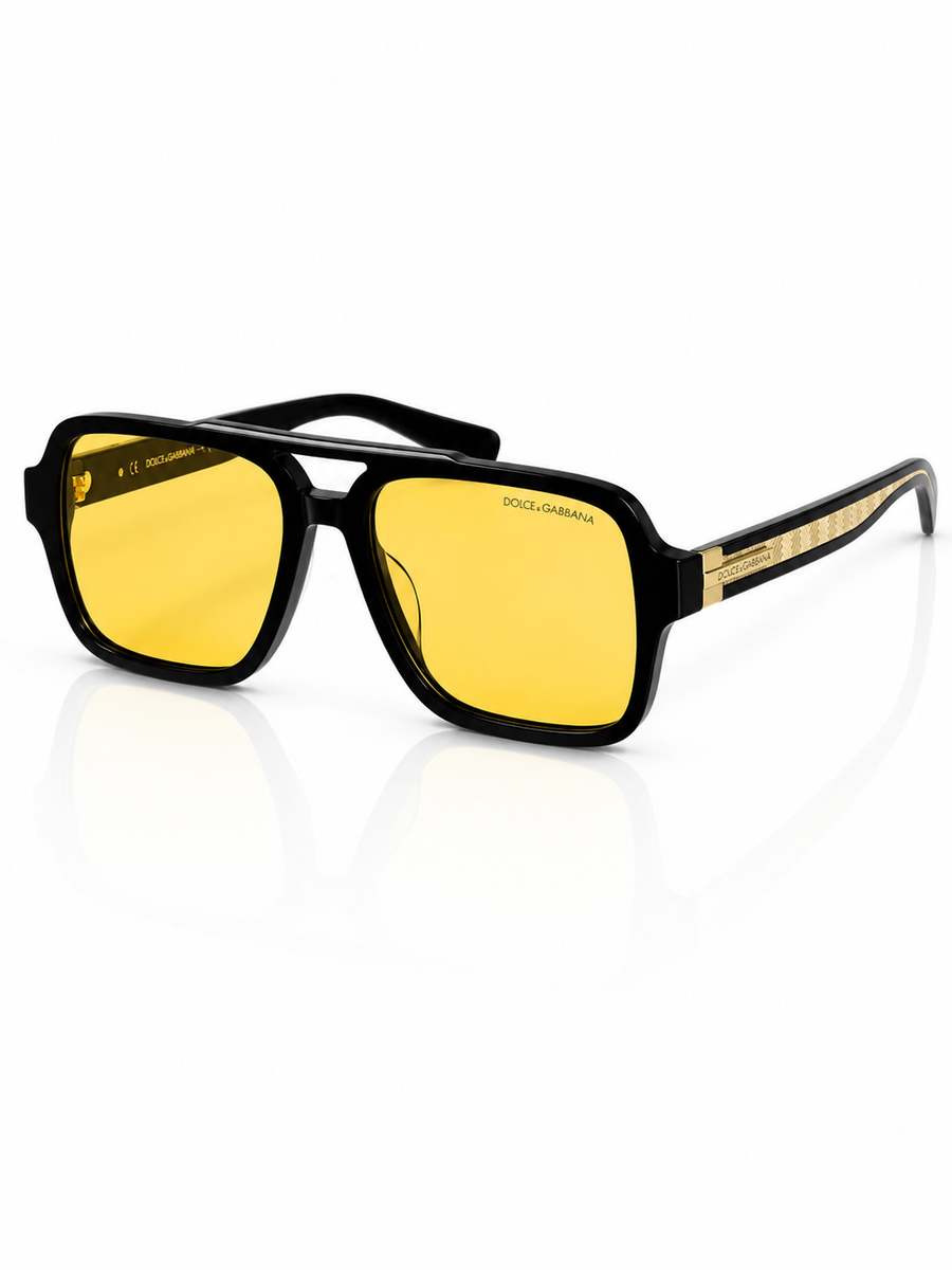 Dolce & Gabbana – 4544 - 56 – Black Yellow –  Acetate - Sunglasses – Unisex - Premium