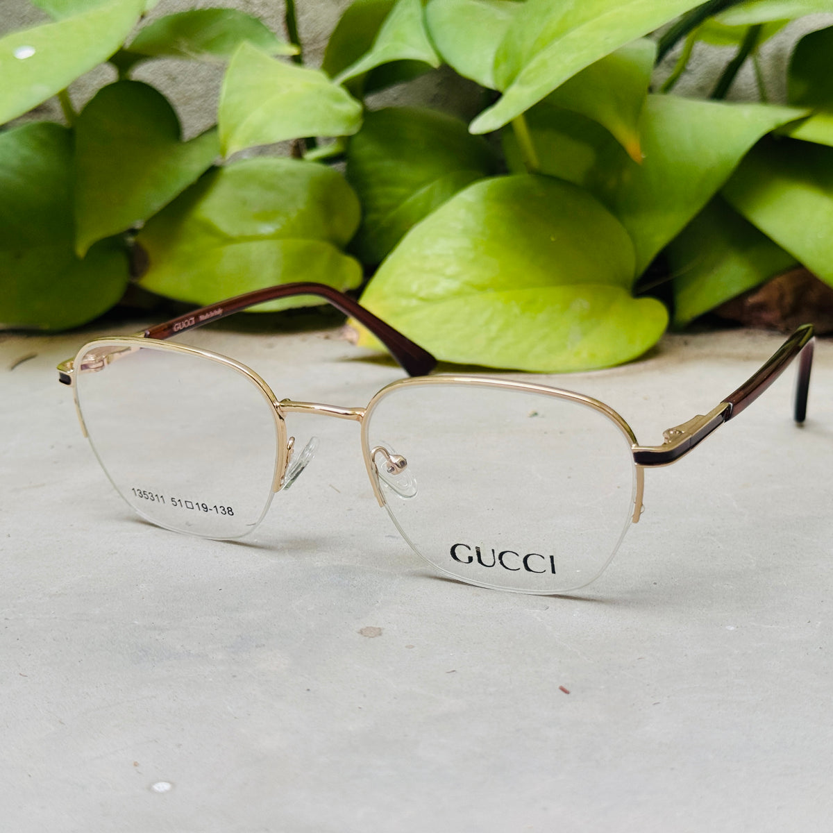 Gucci – 135311 – 51 – Golden –  Metal - Optics – Unisex