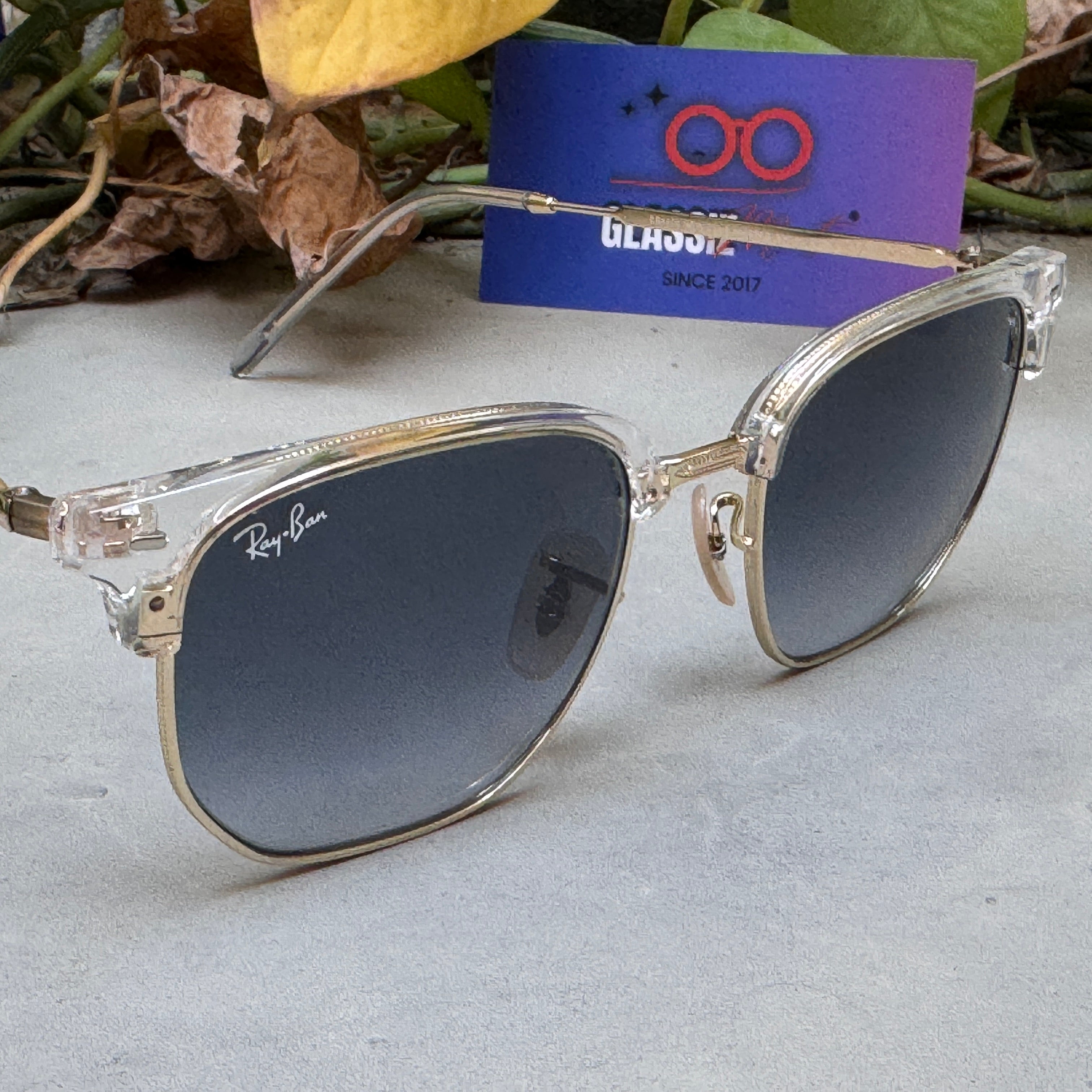 RayBan – 4416 – 51 – Golden Transparent –  Metal - Sunglasses – Unisex - Premium