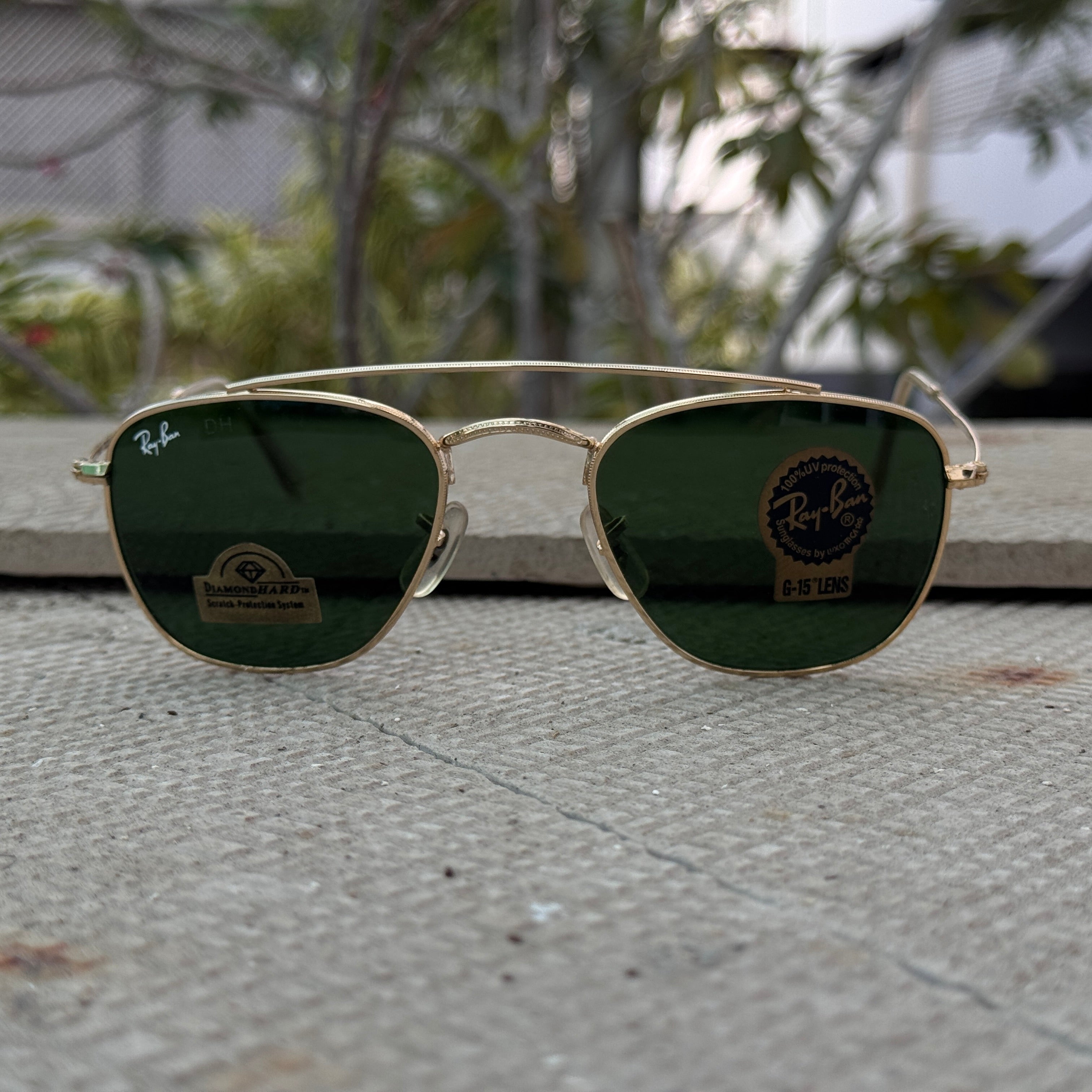 Rayban – 1808 – 50 – Golden Green – Metal – Sunglasses – Unisex - Premium