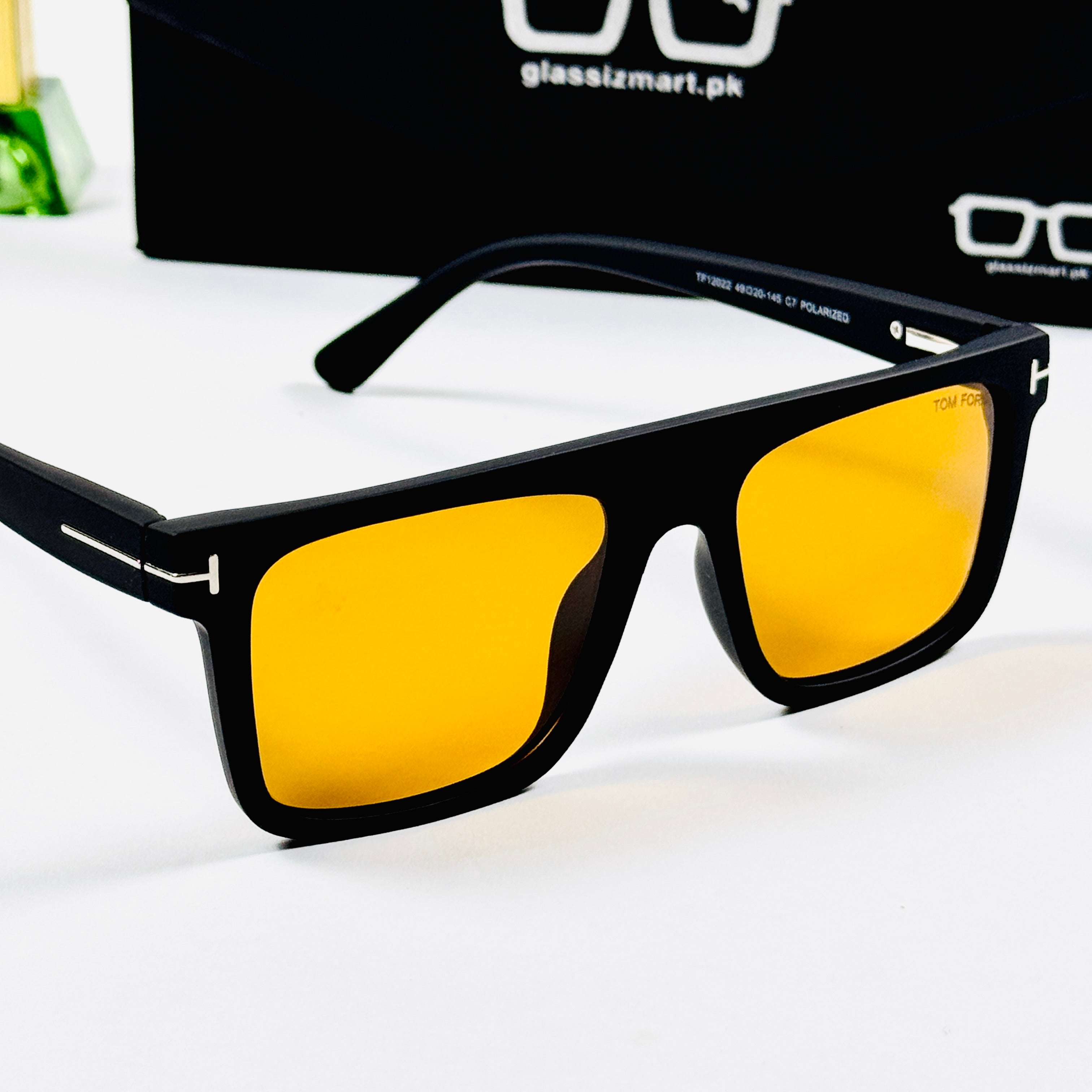 Tom Ford – 2022 - 49 - Black Yellow – Acetate - Sunglasses – Unisex