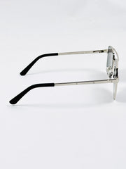 Cartier – 0425 - 59 – Silver Black - Metal - Sunglasses – Unisex - Premium