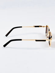 Cartier – 51416 – 53 – Golden Brown – Metal – Sunglasses – Unisex