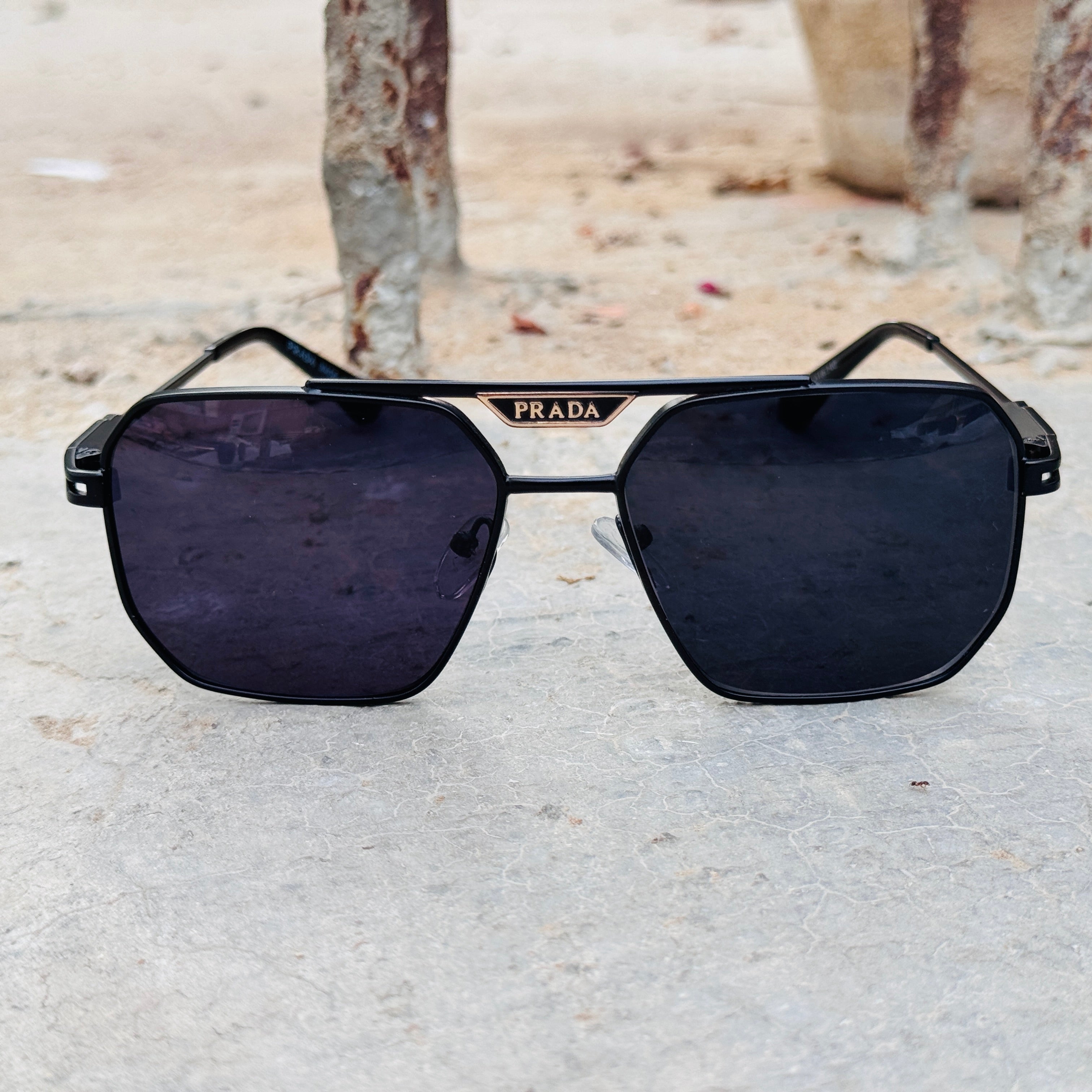 Prada – 19409 - 55 – Black – Metal – Sunglasses
