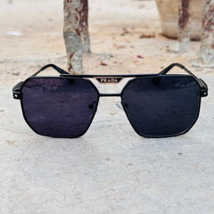 Prada – 19409 - 55 – Black – Metal – Sunglasses