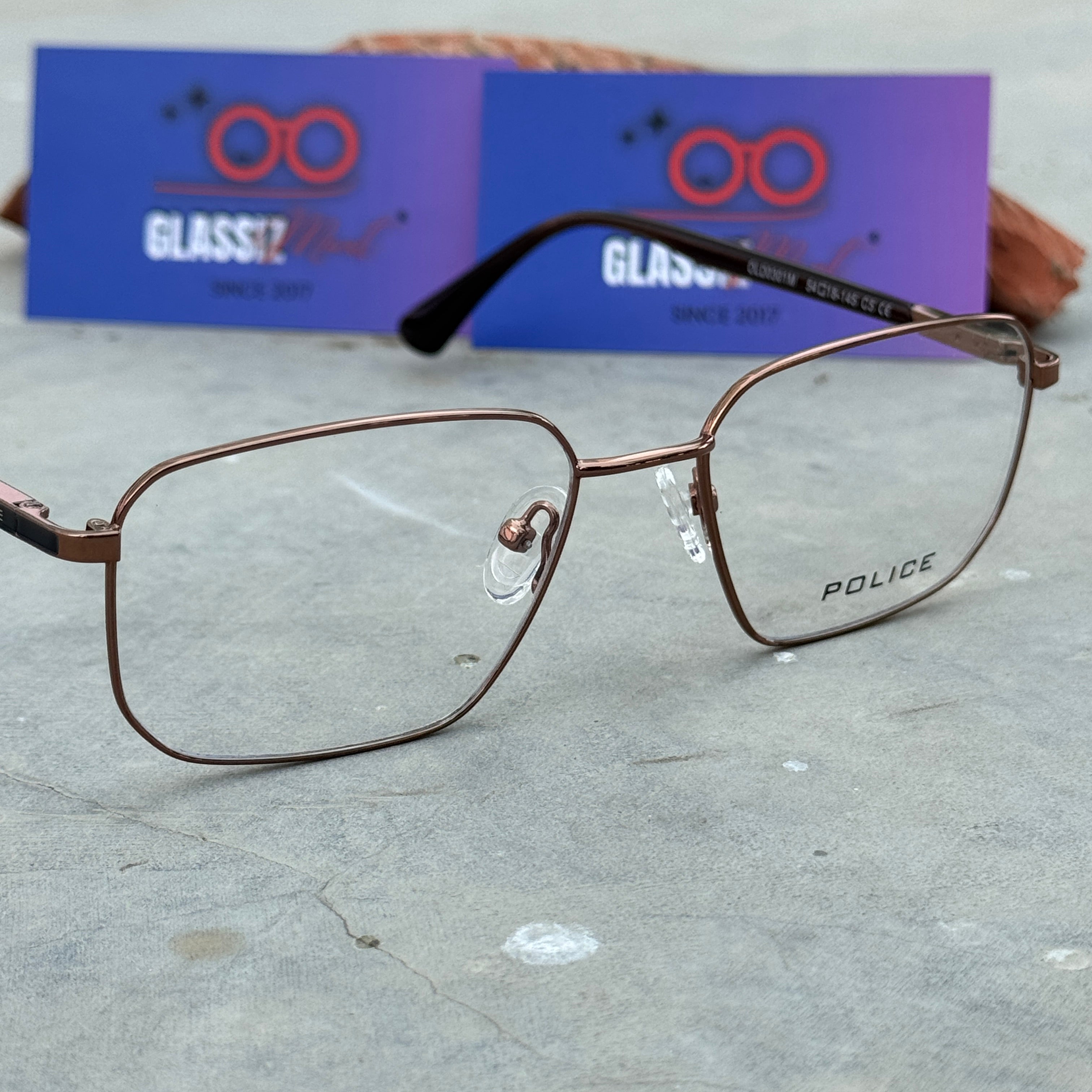 Police – 0301 – 54 – Brown – Metal - Optics – Unisex - Premium