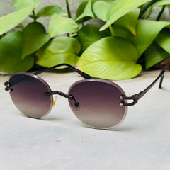 Cartier – 142 – 60 – Brown – Metal - Sunglasses – Rimless - Unisex
