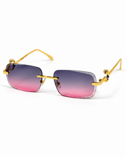 Cartier – 1454 – 60 – Golden Pink – Metal - Sunglasses – Rimless - Unisex