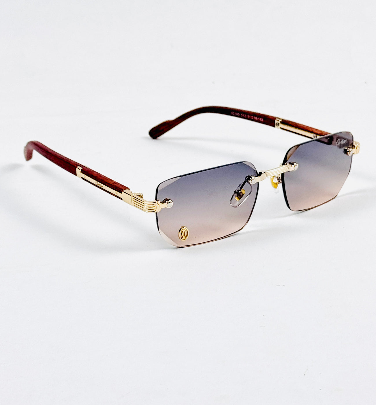 Cartier – 82200 – 51 – Multi – Rimless – Sunglasses – Unisex