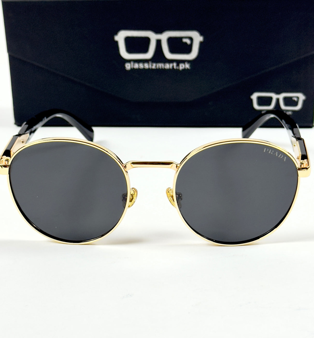 Prada – 56ZS – 54 – Golden Black – Metal – Sunglasses – Unisex