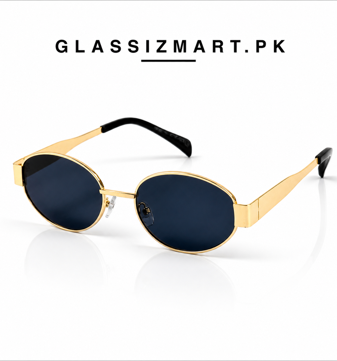 Celine – Triomphe - 55 – Golden Black – Metal – Sunglasses - Unisex