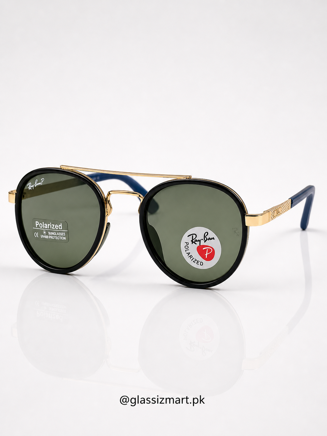 Rayban – 4917 – 54 – Golden Green – Metal – Sunglasses – Unisex