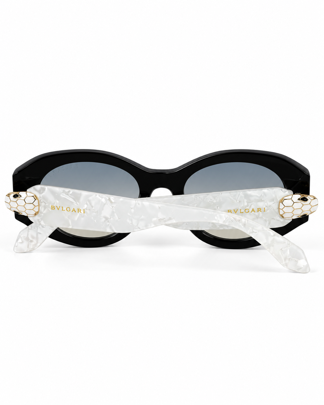 BVLGARI – 49 – Black White Multi – Acetate - Sunglasses - Ladies