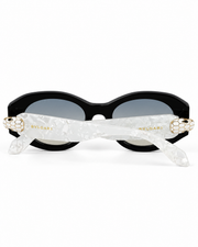 BVLGARI – 49 – Black White Multi – Acetate - Sunglasses - Ladies