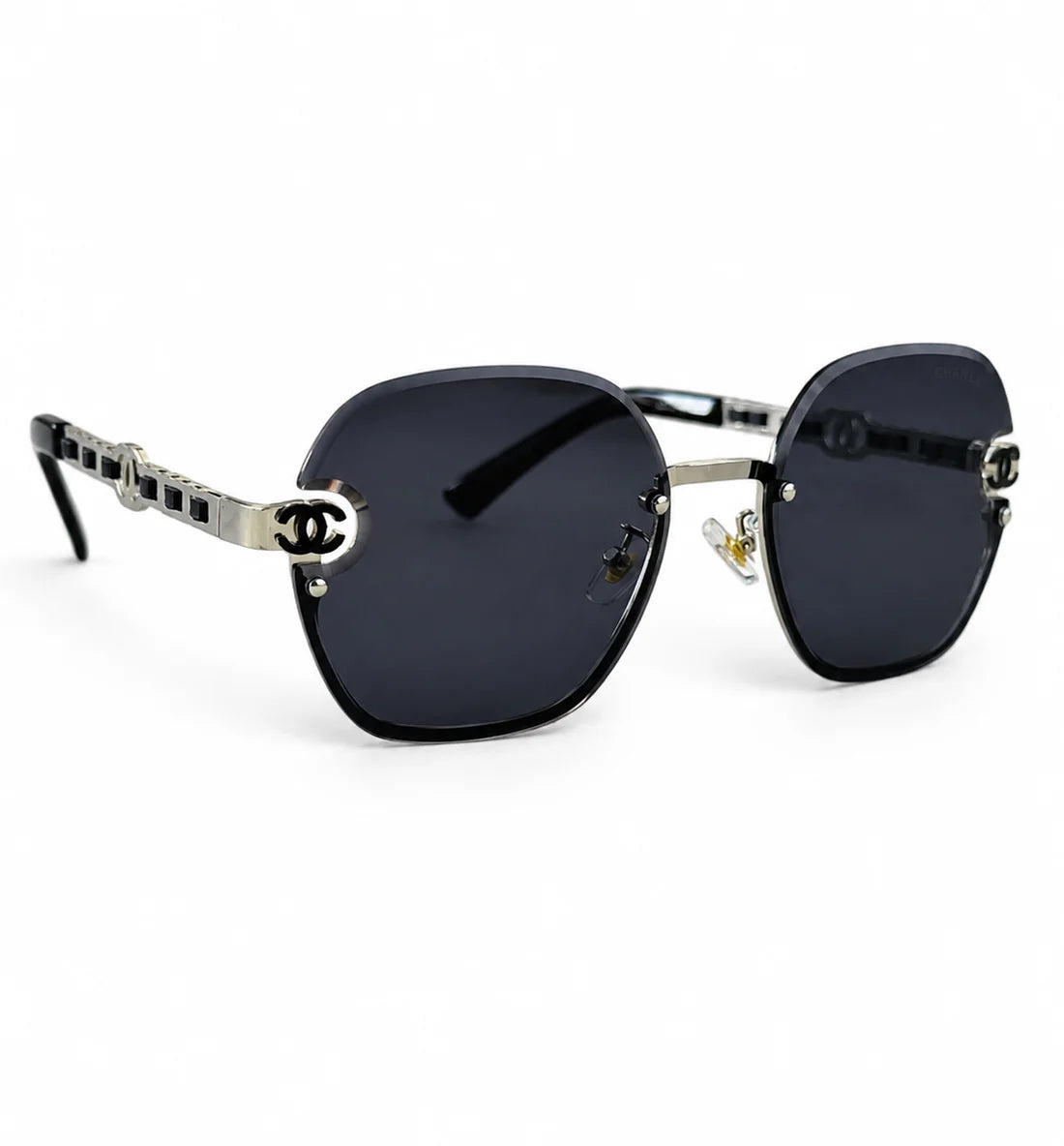 Chanel – 95053 - 60 – Silver Black – Metal - Sunglasses – Ladies
