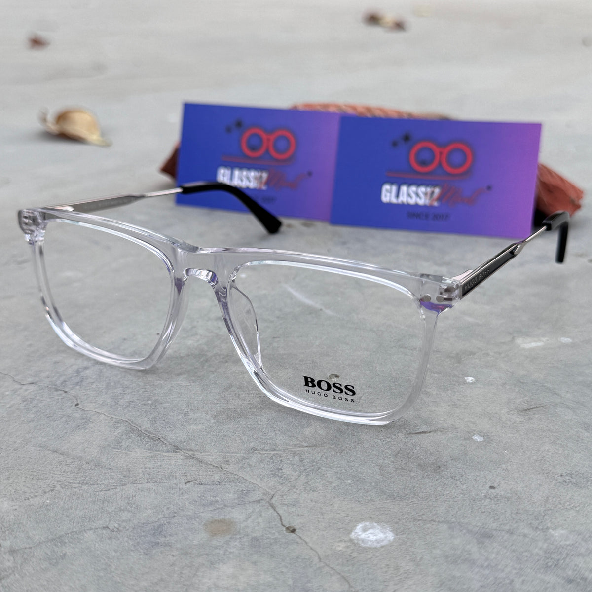 Boss – 2415 – 53 – Transparent - Acetate- Metal - Optics – Unisex - Premium